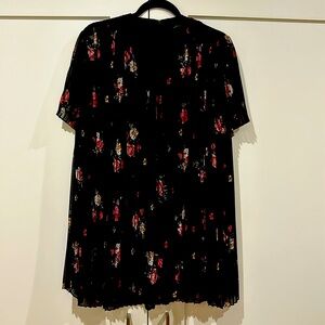 Zara Floral Pleated Dress